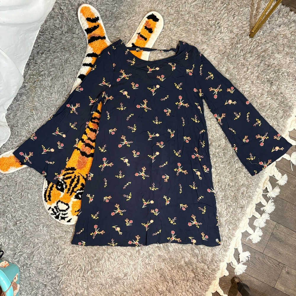 Roxy Navy Blue Long Sleeve Dress - Small NWT